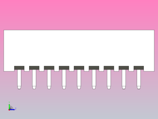 连接器白色JST XH 9针2.54 mm左视缩略图