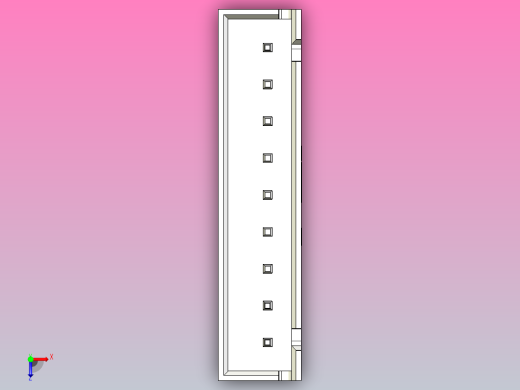 连接器白色JST XH 9针2.54 mm俯视缩略图