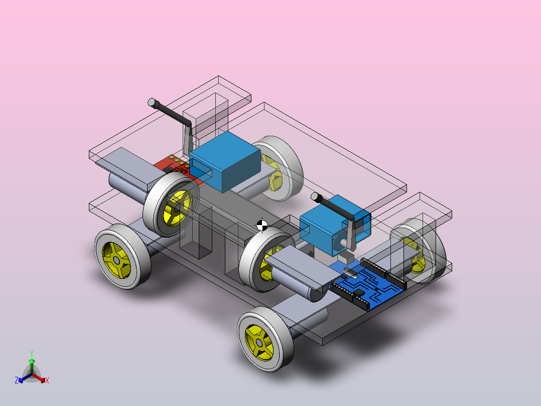 实验漫游机器人2版正等轴测图