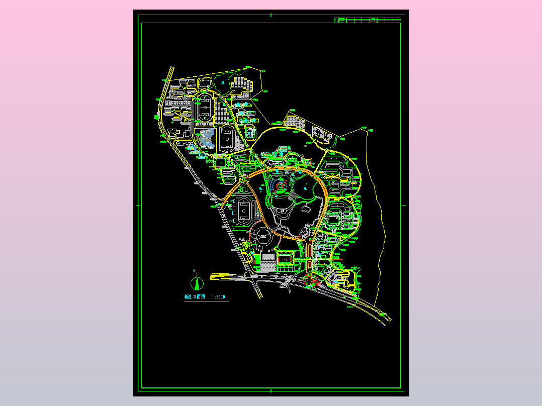 某学院新校区规划总平面图