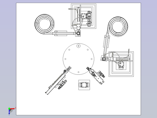 筒管绕线机3D模型俯视缩略图