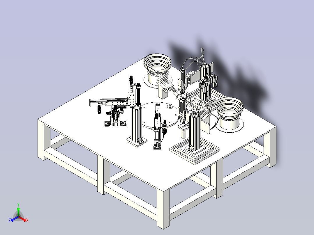 筒管绕线机3D模型正等轴测图