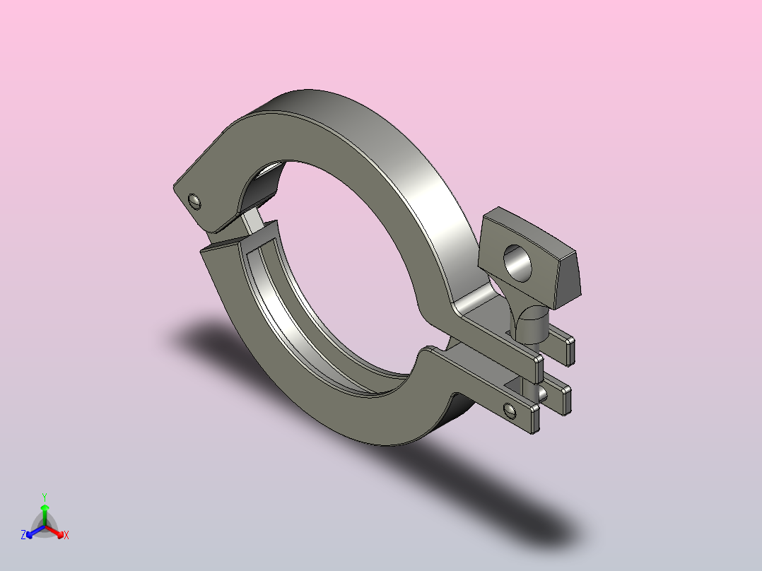 TC卡箍1513022-0000[1513022 000091]正等轴测图