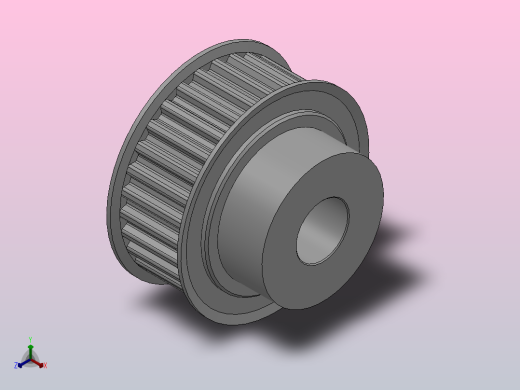 小凸缘型梯形齿同步带轮T5型_ST5DC-30-15-dc14-A