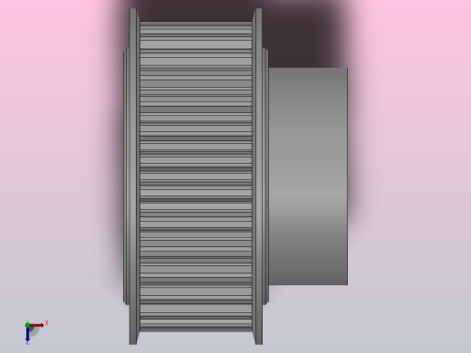 小凸缘型梯形齿同步带轮T5型_ST5DC-30-15-dc14-A俯视缩略图