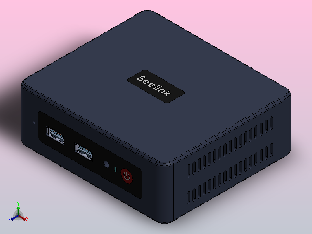 迷你电脑25正等轴测图