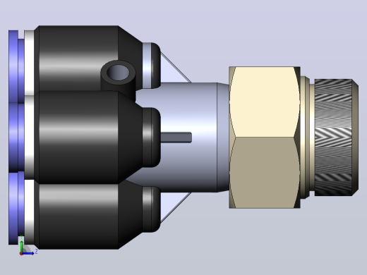 PXT-G Y型螺纹五通-G螺纹_PXT06-G03左视缩略图