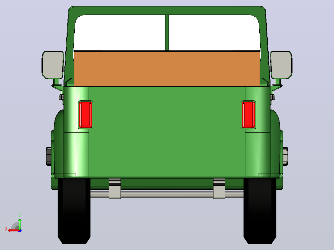 uaz 469汽车后视图