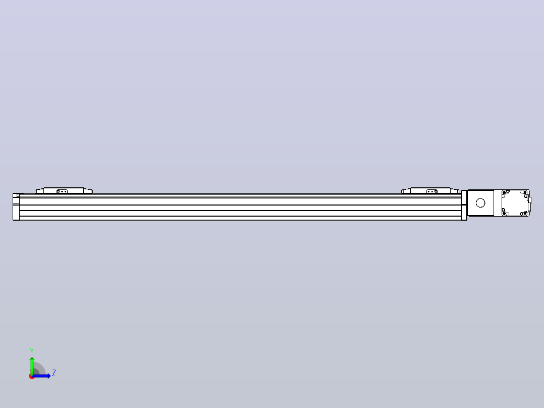 皮带直线轴双滑块型TPA-GCBS-80-P60-L350-QR-M20-N3左视图