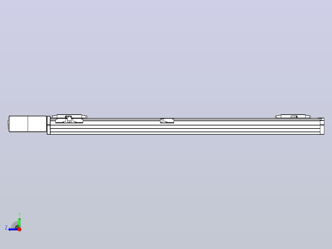 皮带直线轴双滑块型TPA-GCBS-80-P60-L350-QR-M20-N3右视图