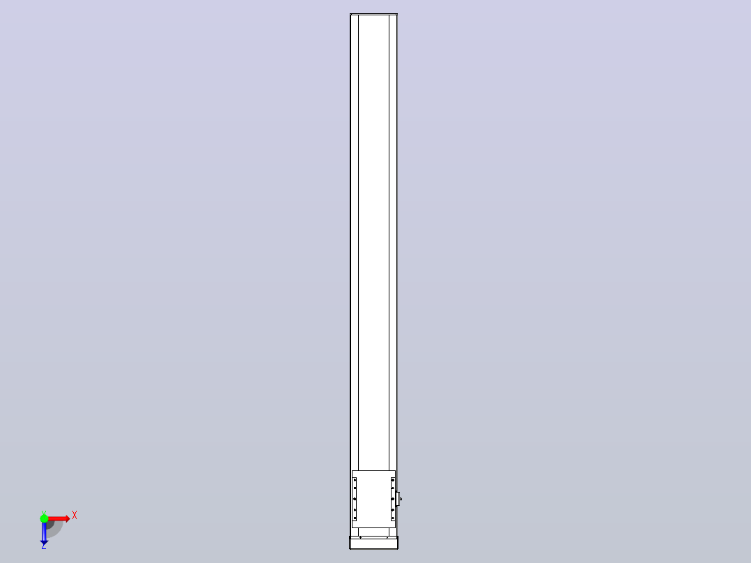 滚珠丝杠直线轴带导轨全封闭TPA-HCR-175D-2510C-L1650-MP-C-P75-N3俯视图