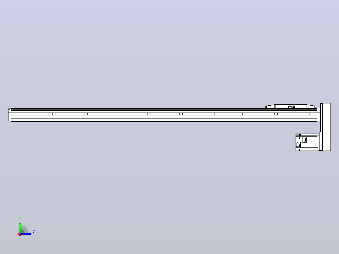 滚珠丝杠直线轴内置导轨TPA-GCR-150-2010C-L1200-MP-M75-N3左视图