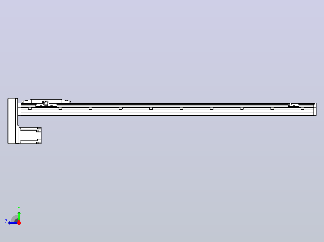 滚珠丝杠直线轴内置导轨TPA-GCR-150-2010C-L1200-MP-M75-N3右视图