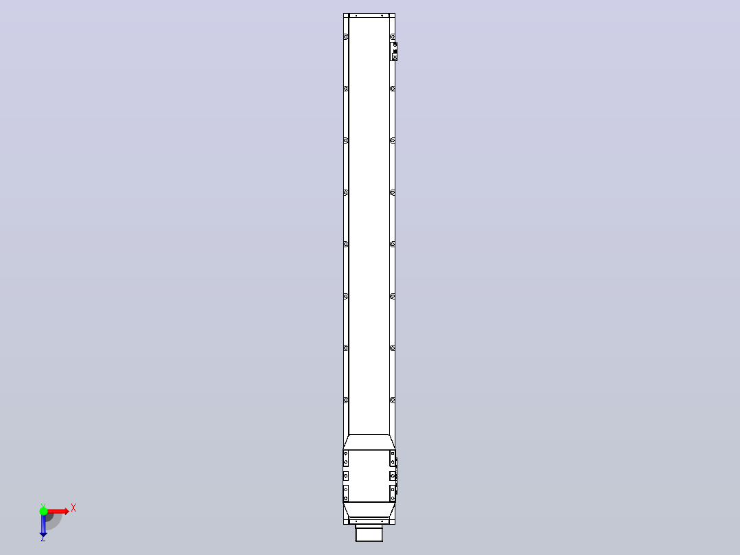 滚珠丝杠直线轴内置导轨TPA-GCR-150-2010C-L1200-MP-M75-N3俯视图