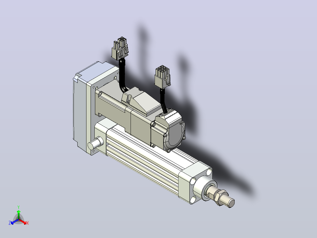 轻载电动缸TPA-ESR25-1002C-L50-MR-TC-W-P10-C3主视图