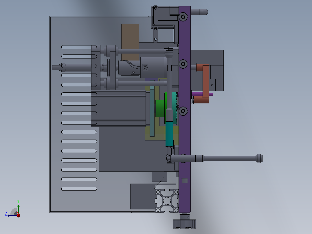 汽车零件检测设备3D模型右视图