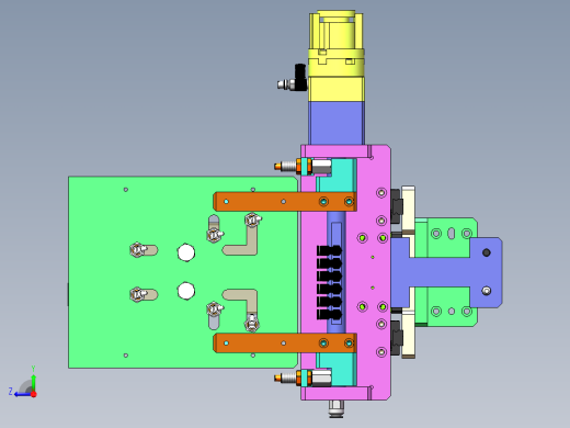 吸附翻转180°机构sw16可编辑右视缩略图