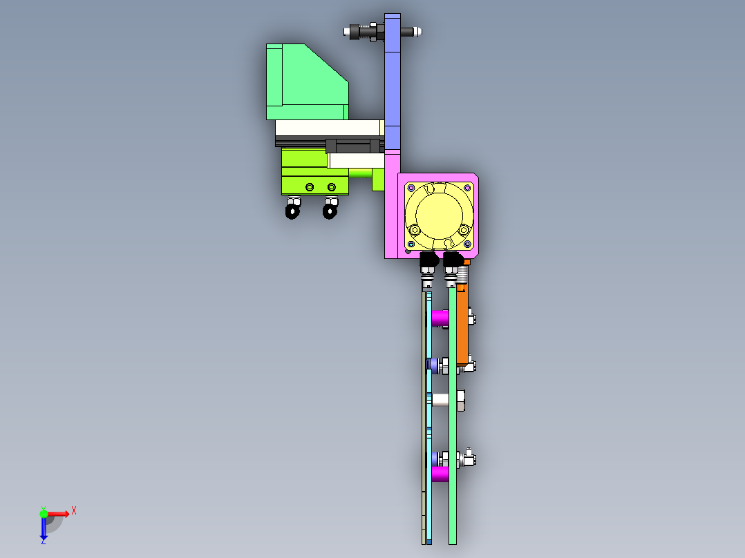 吸附翻转180°机构sw16可编辑俯视图