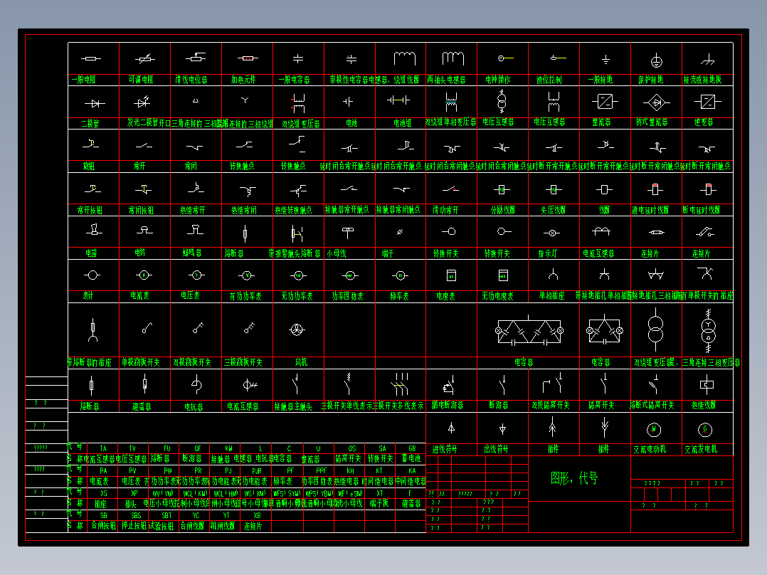 电气二次绘图常用图块