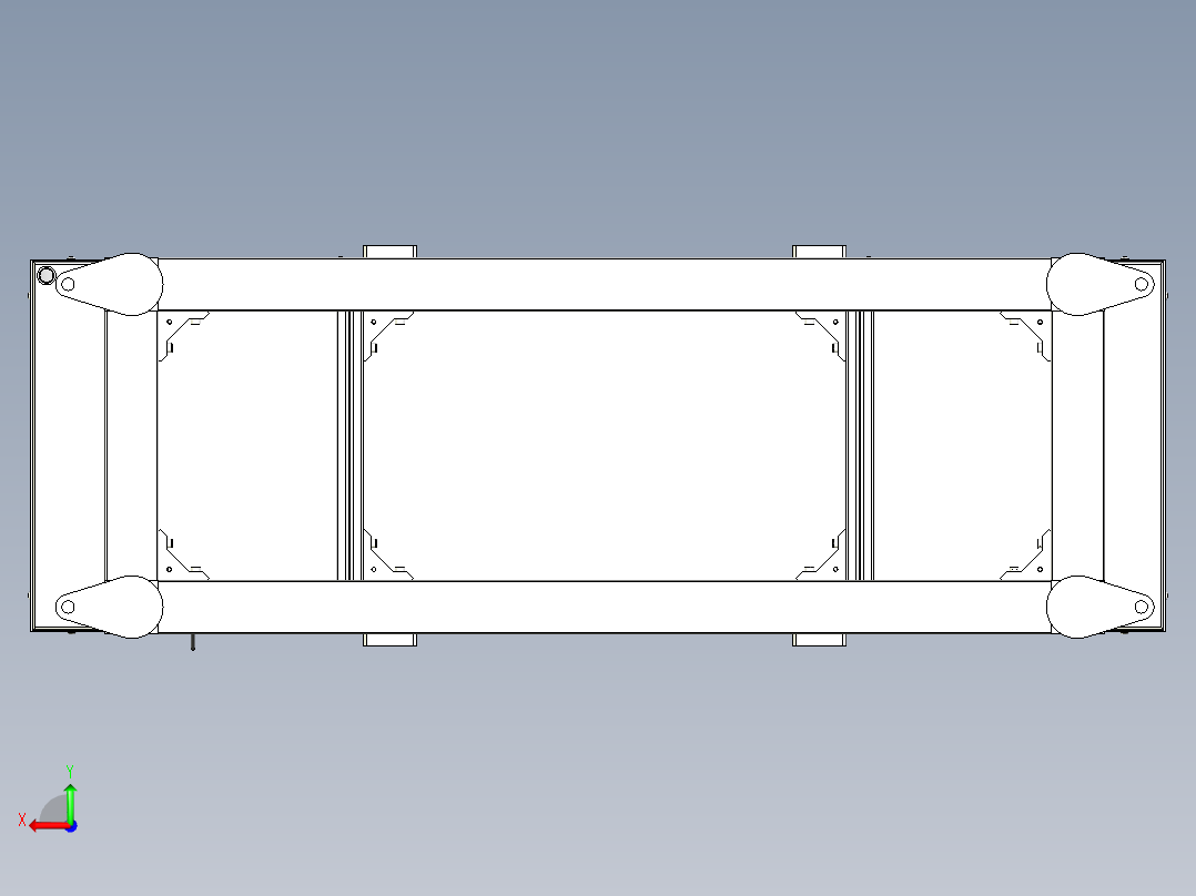 outlet conveyor输送机3D图纸 INVENTOR设计 附STP后视图