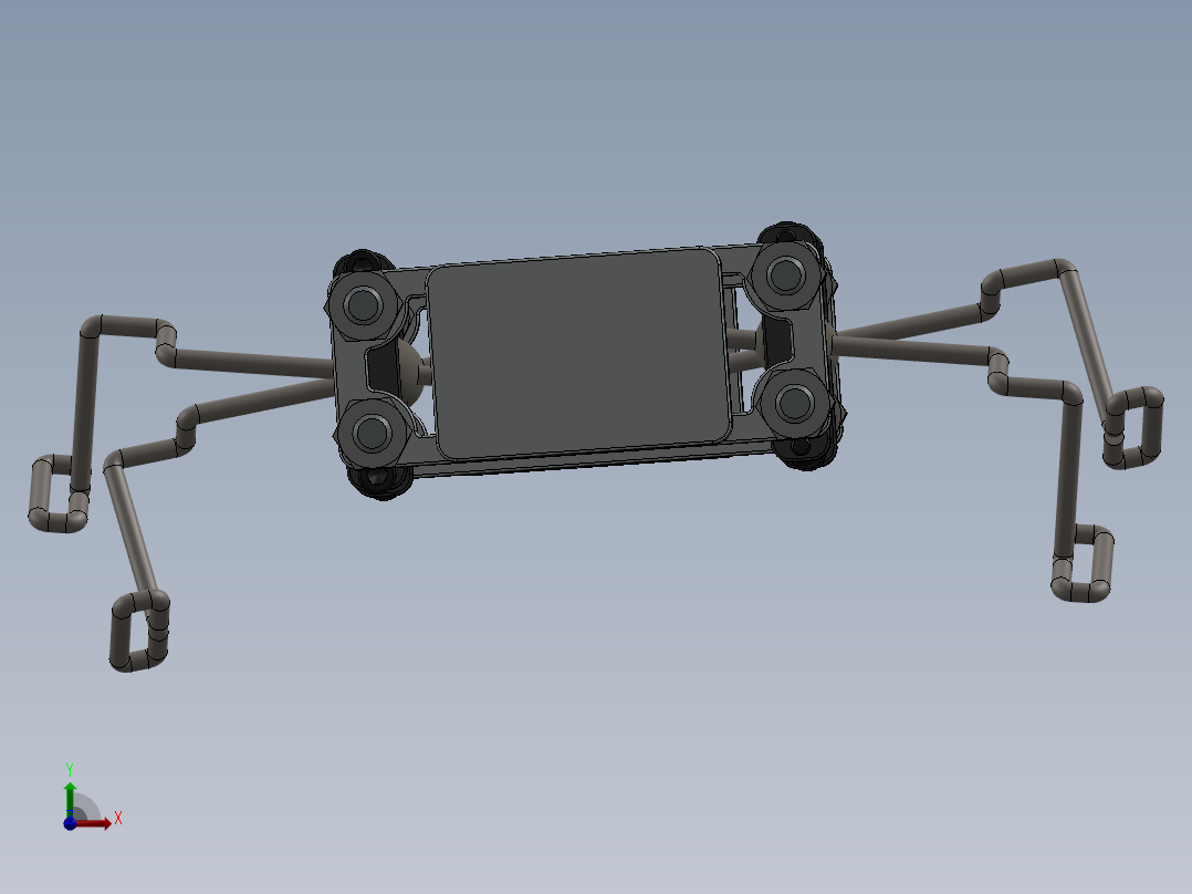 蝾螈慢行机构3D模型前视图