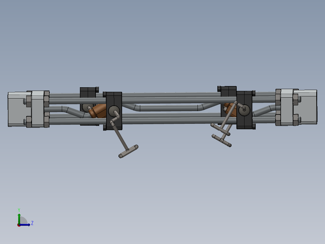 蝾螈慢行机构3D模型左视图