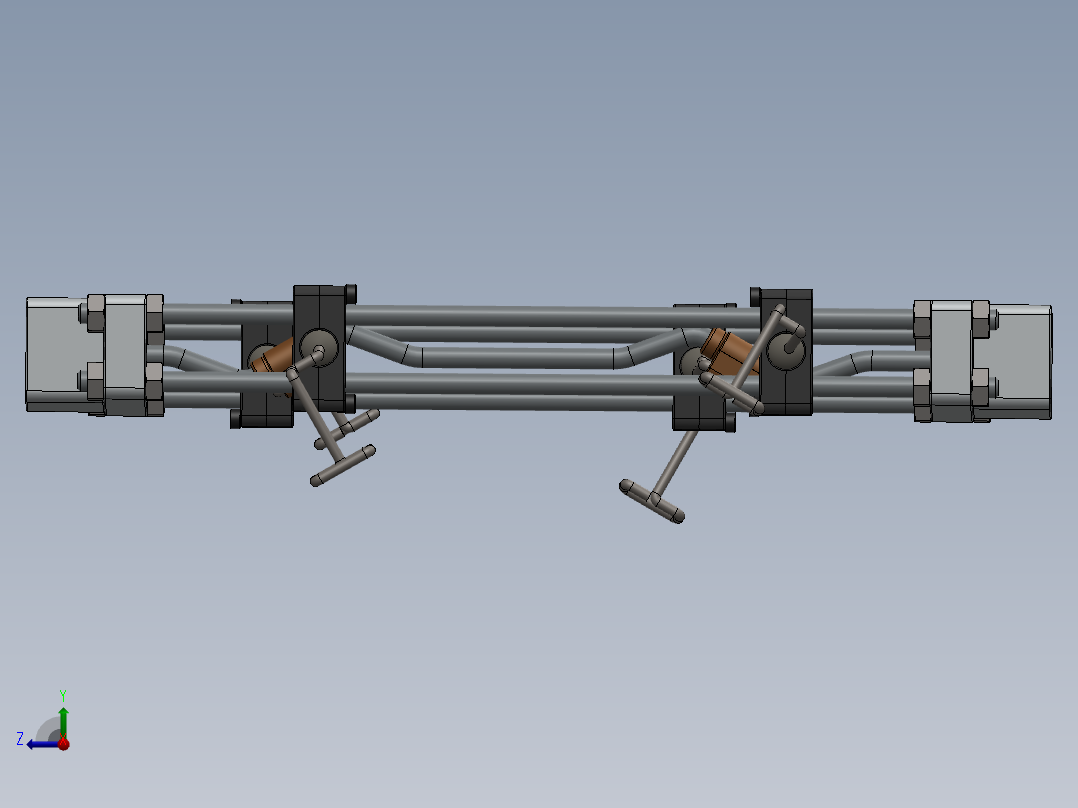 蝾螈慢行机构3D模型右视图