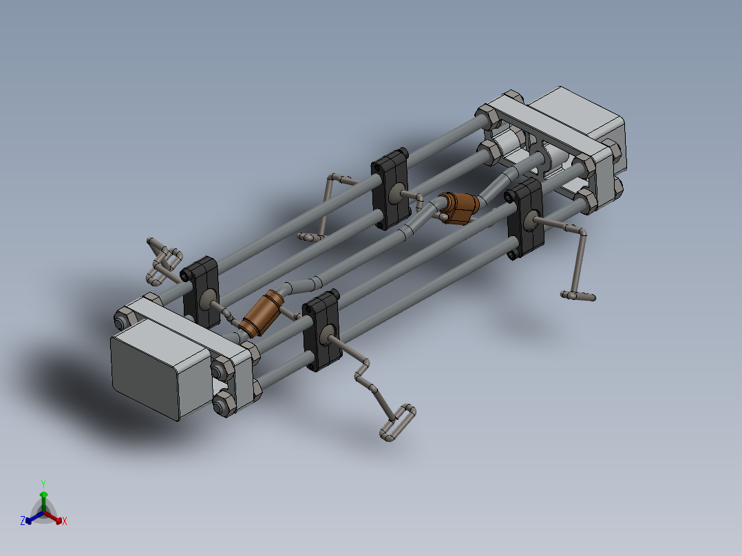 蝾螈慢行机构3D模型正等轴测图