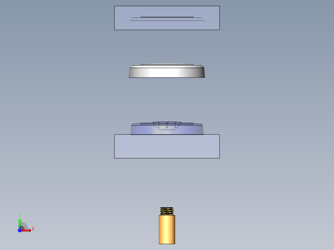 简单零件分模前视图