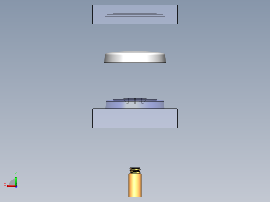 简单零件分模后视图
