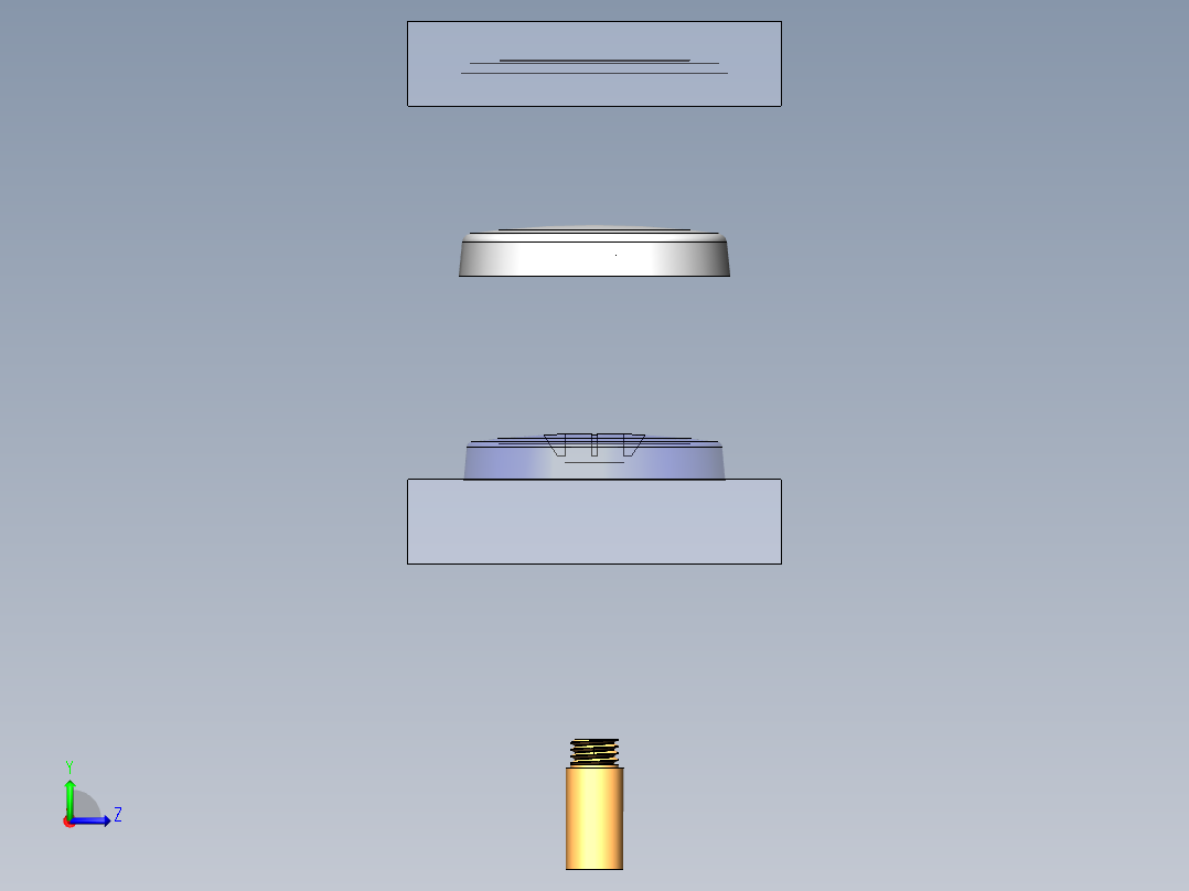 简单零件分模左视图