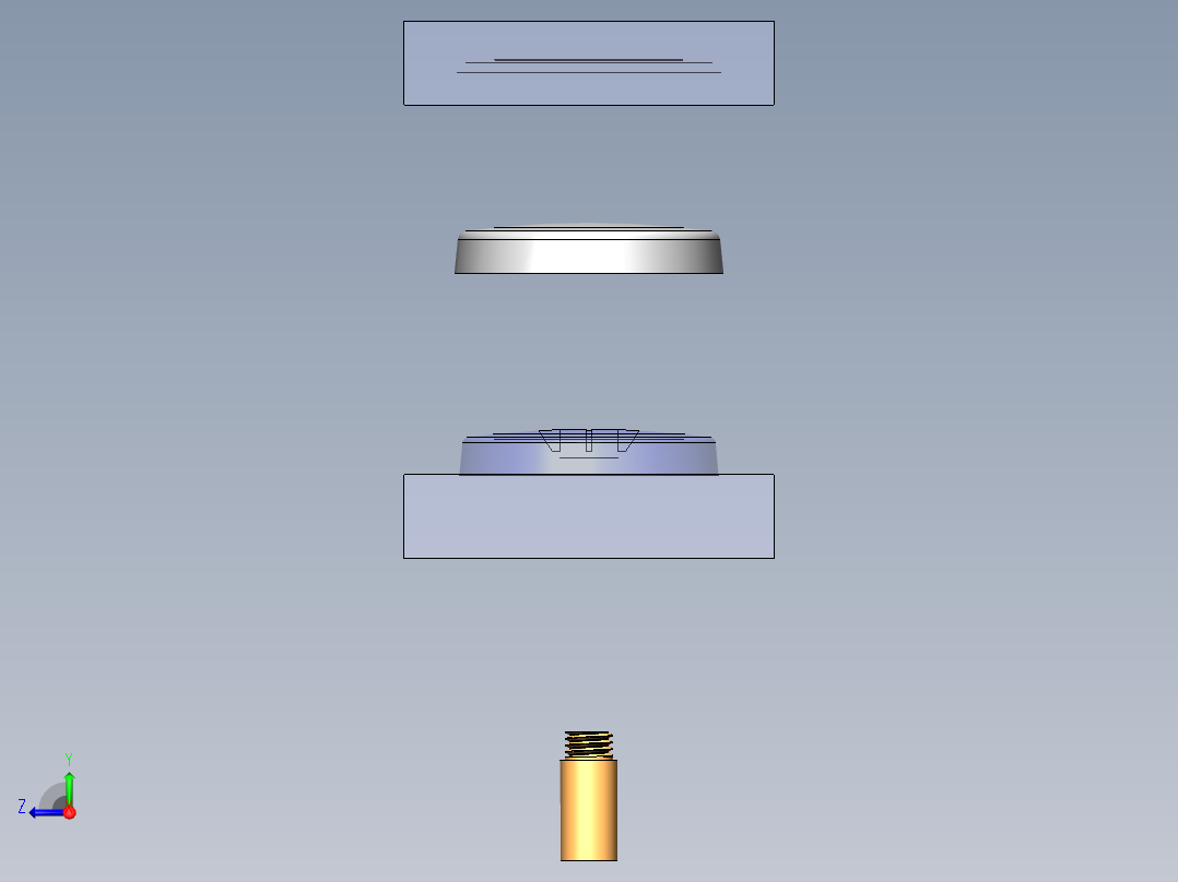 简单零件分模右视图