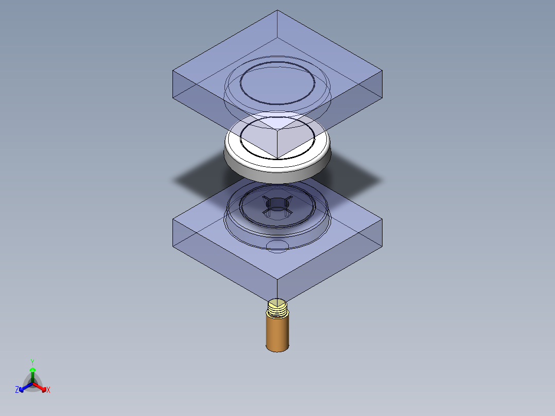 简单零件分模正等轴测图