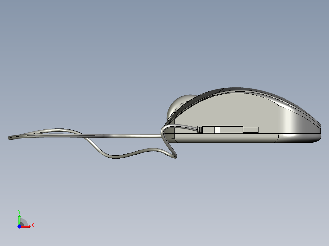 solidworks 有线鼠标前视图