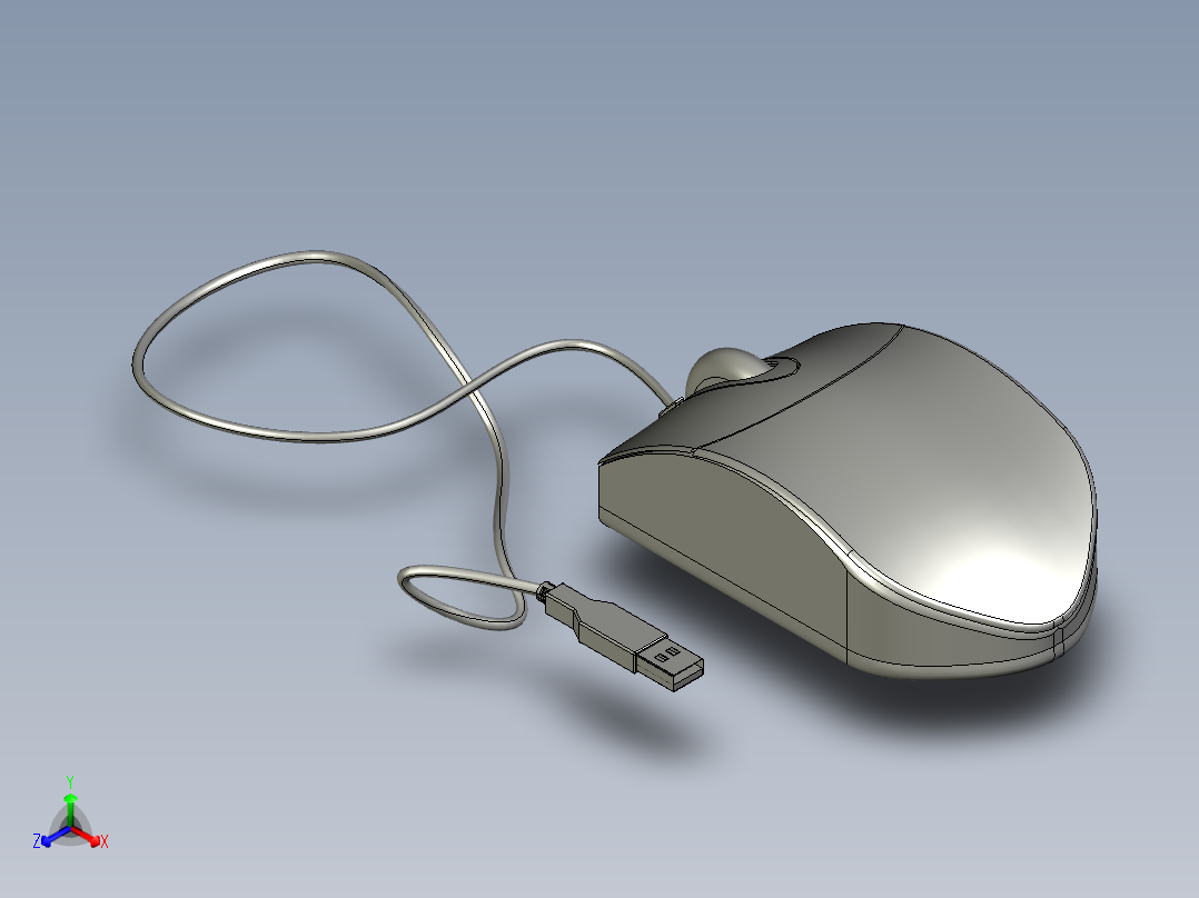 solidworks 有线鼠标正等轴测图