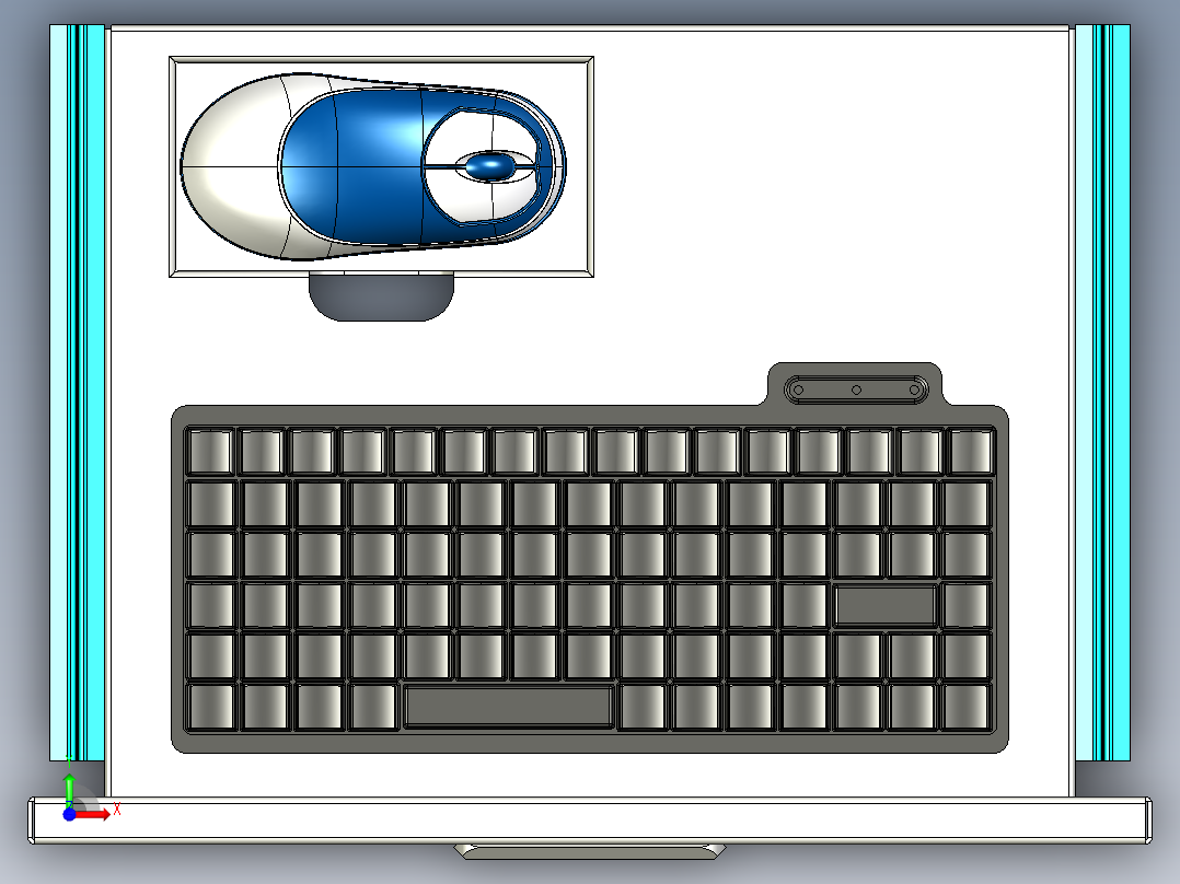 设备键盘前视图
