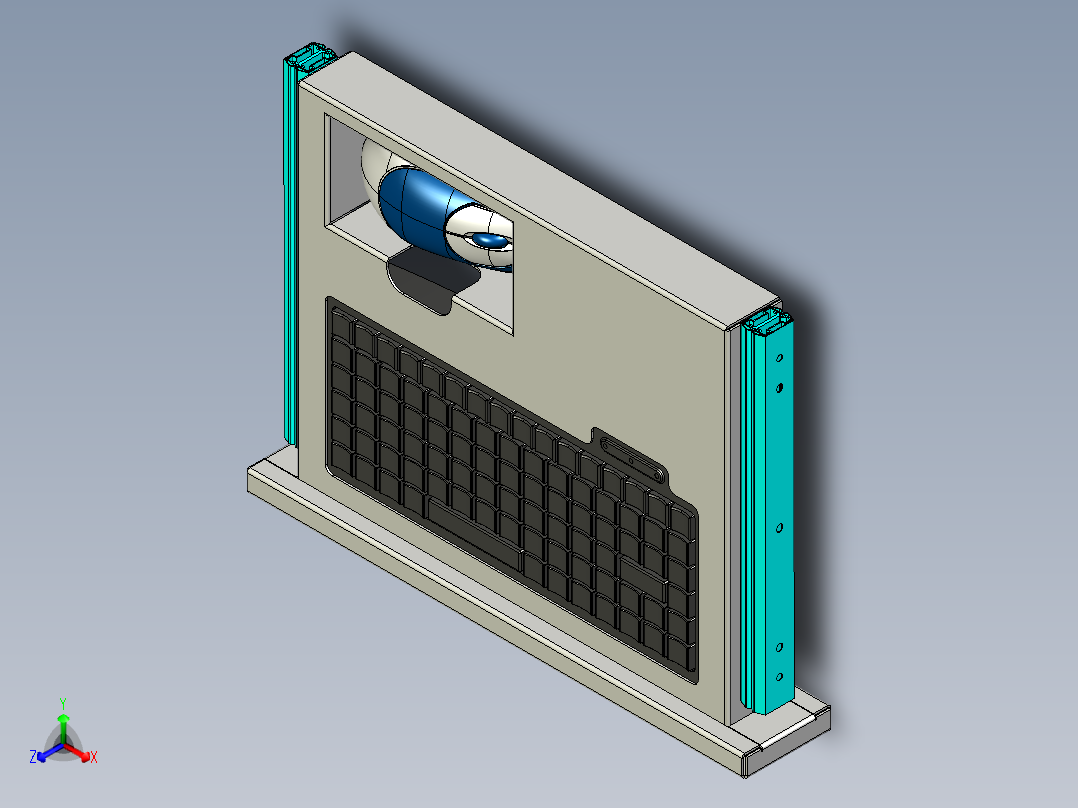 设备键盘正等轴测图