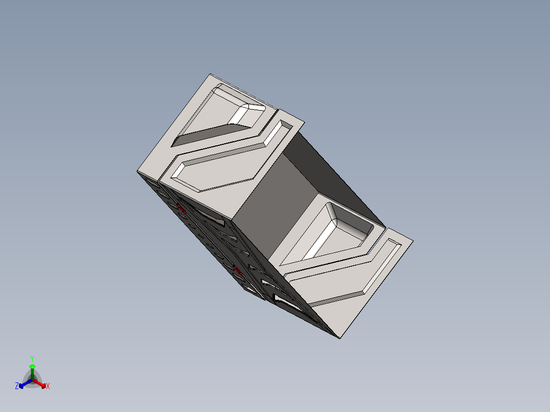 三轮车双层坐桶正等轴测图