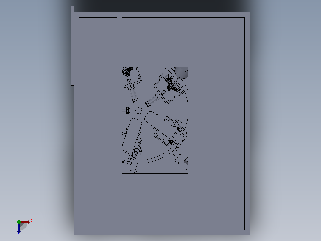 G973 钻攻一体转盘螺纹机俯视图