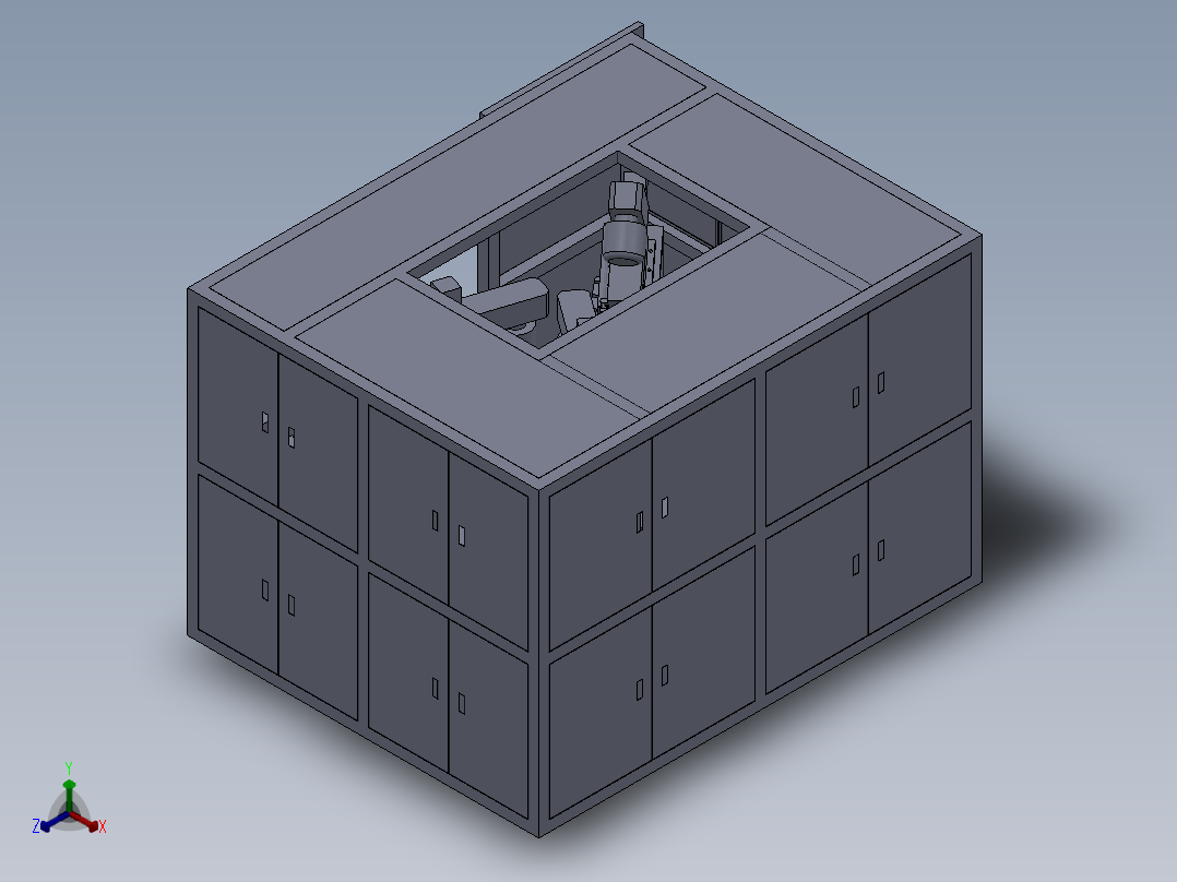 G973 钻攻一体转盘螺纹机正等轴测图