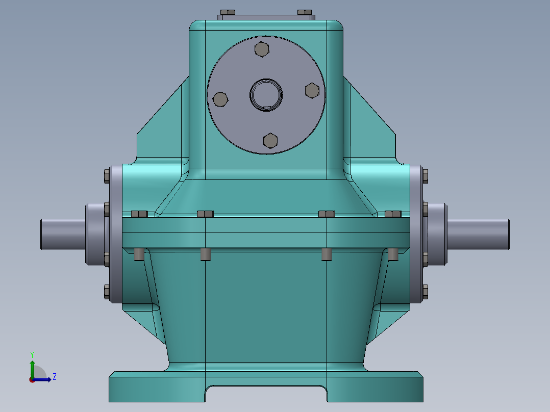 3_蜗轮减速器左视图