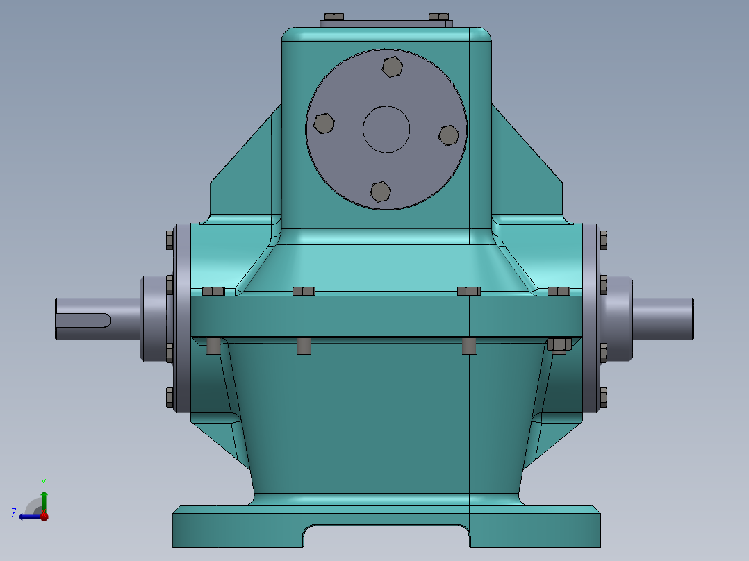 3_蜗轮减速器右视图