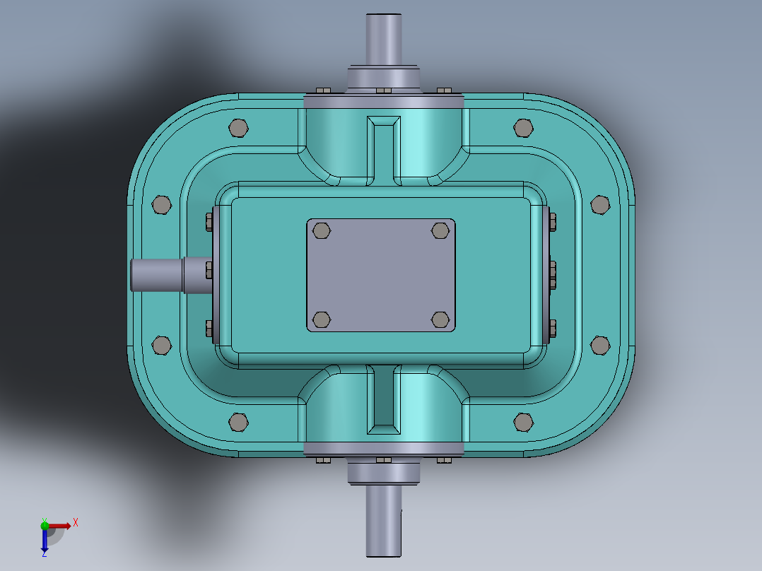 3_蜗轮减速器俯视图