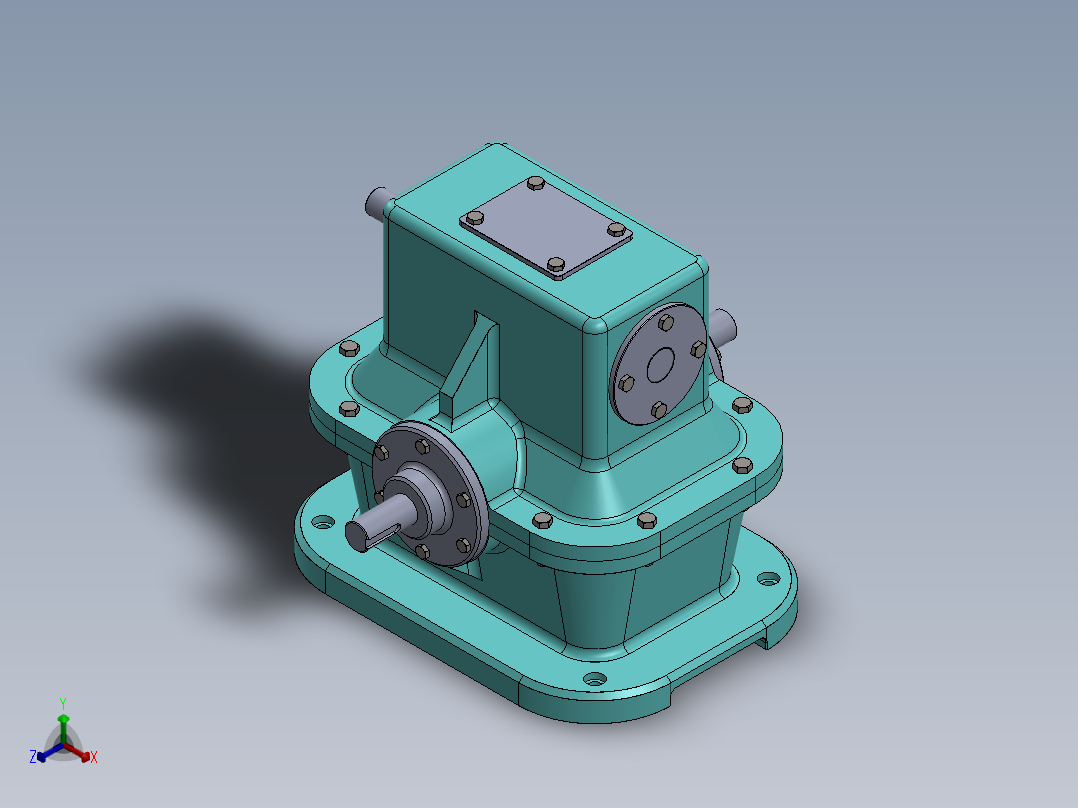 3_蜗轮减速器正等轴测图