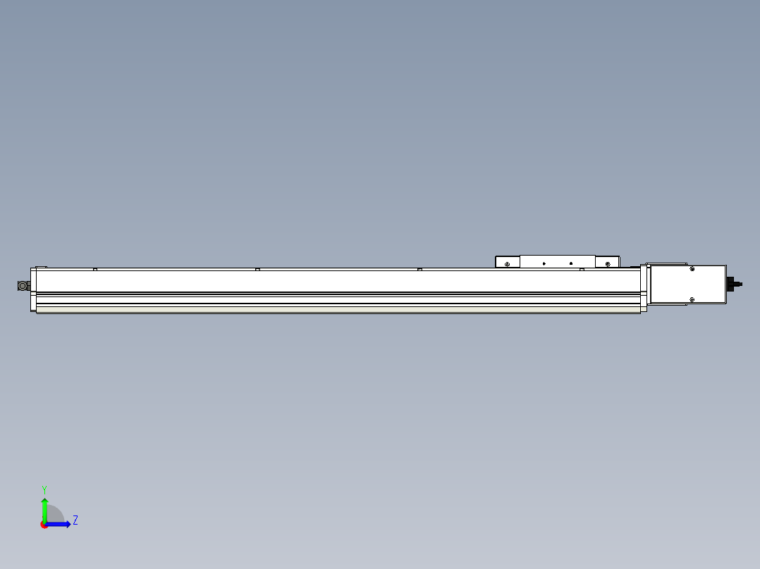 Toyo东佑达直线模组-ECB17-800-L左视图