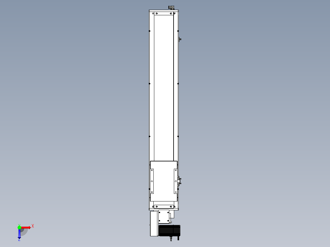 Toyo东佑达直线模组-ECB17-800-L俯视图