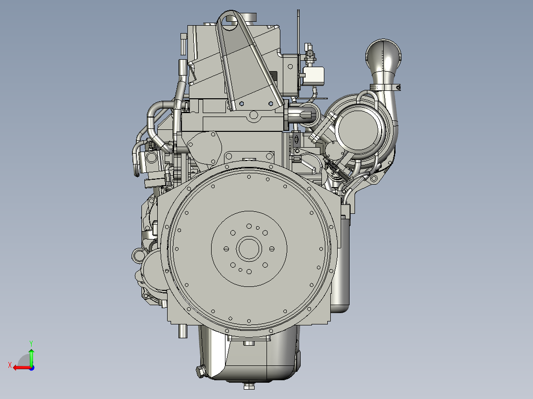 enginecummins-ism11-发动机后视图
