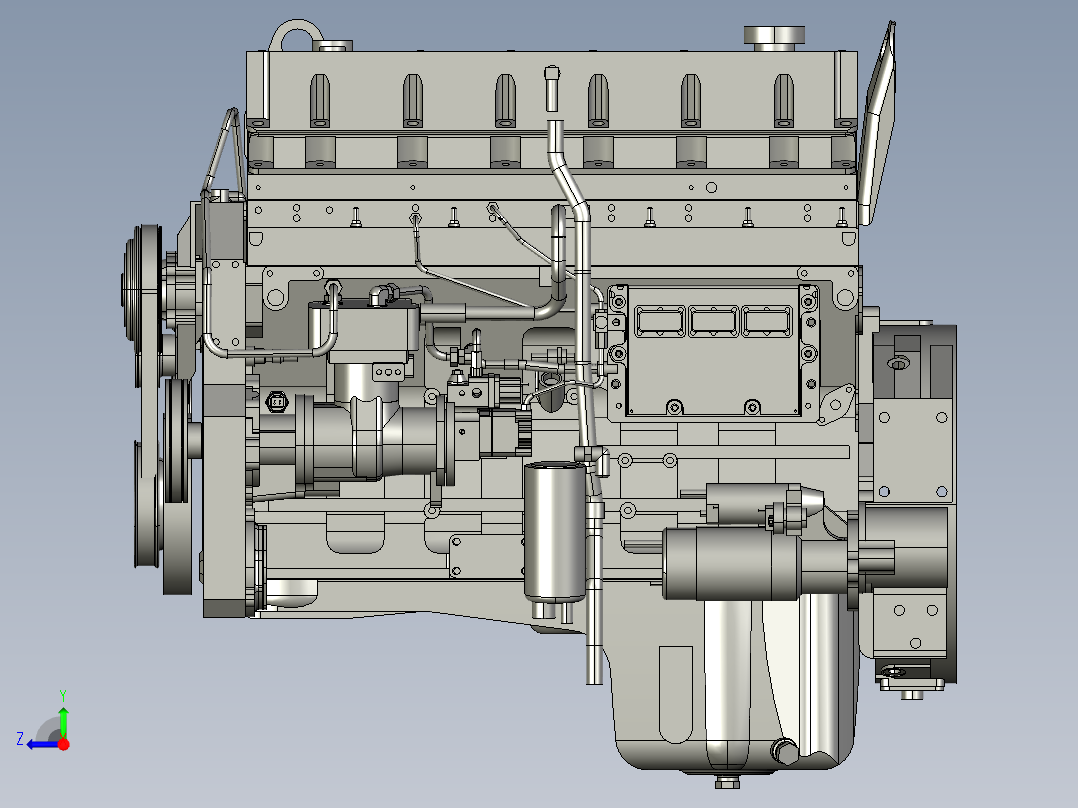 enginecummins-ism11-发动机右视图