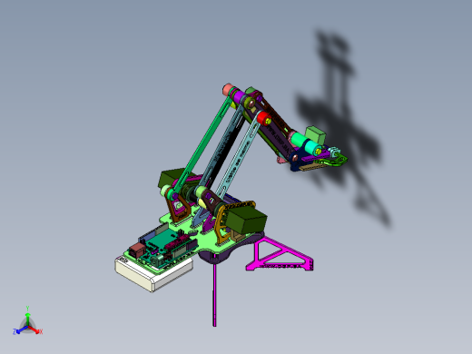 图形化编程四自由度机械手臂