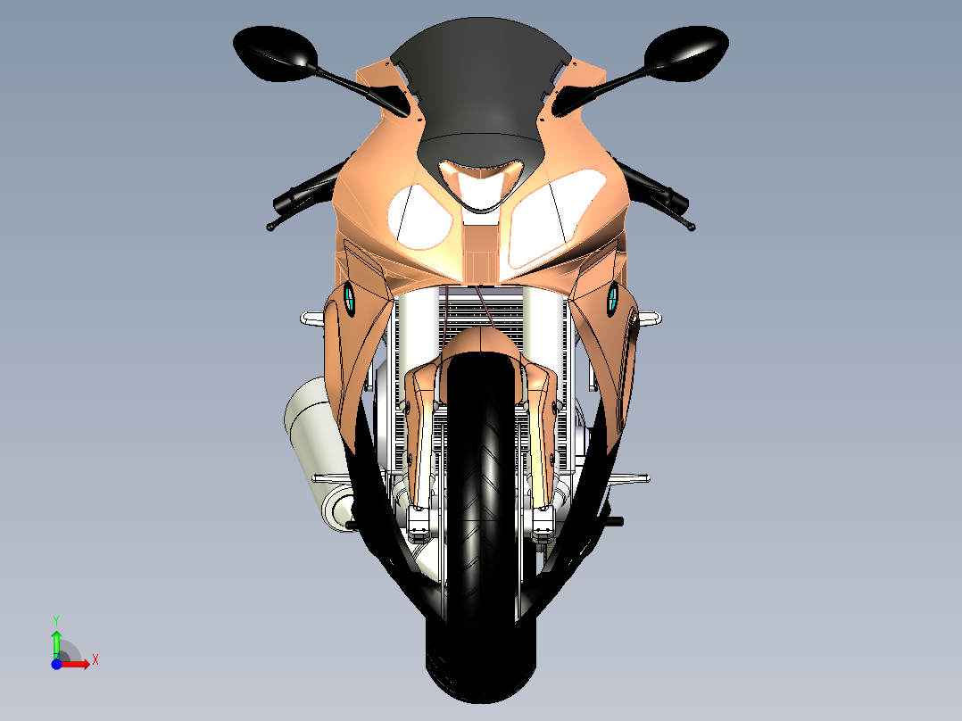 宝马S1000RR摩托车前视图